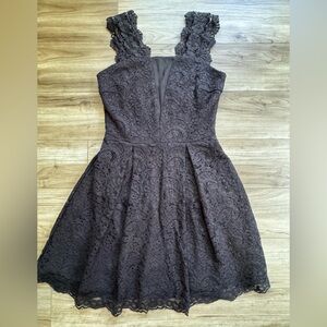 Adelyn Rae Felicity Fit & Flare Black Lace Cocktail Dress Women’s Size Small NWT